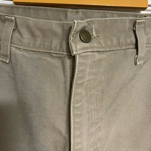 Carhartt B11 Original Dungaree Work Pants 32x32 — Khaki Duck Canvas Utility - Picture 4 of 10